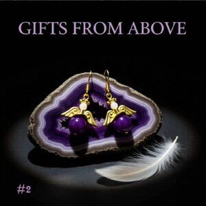 Saucy Angels! Lilac, Purple & Gold Angel Earrings! Pick your Favorite!